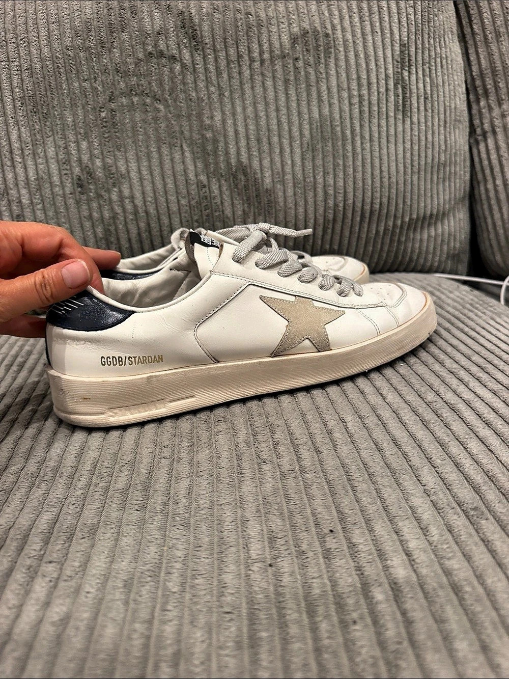 Golden Goose Ball Star White & Blue Sneakers